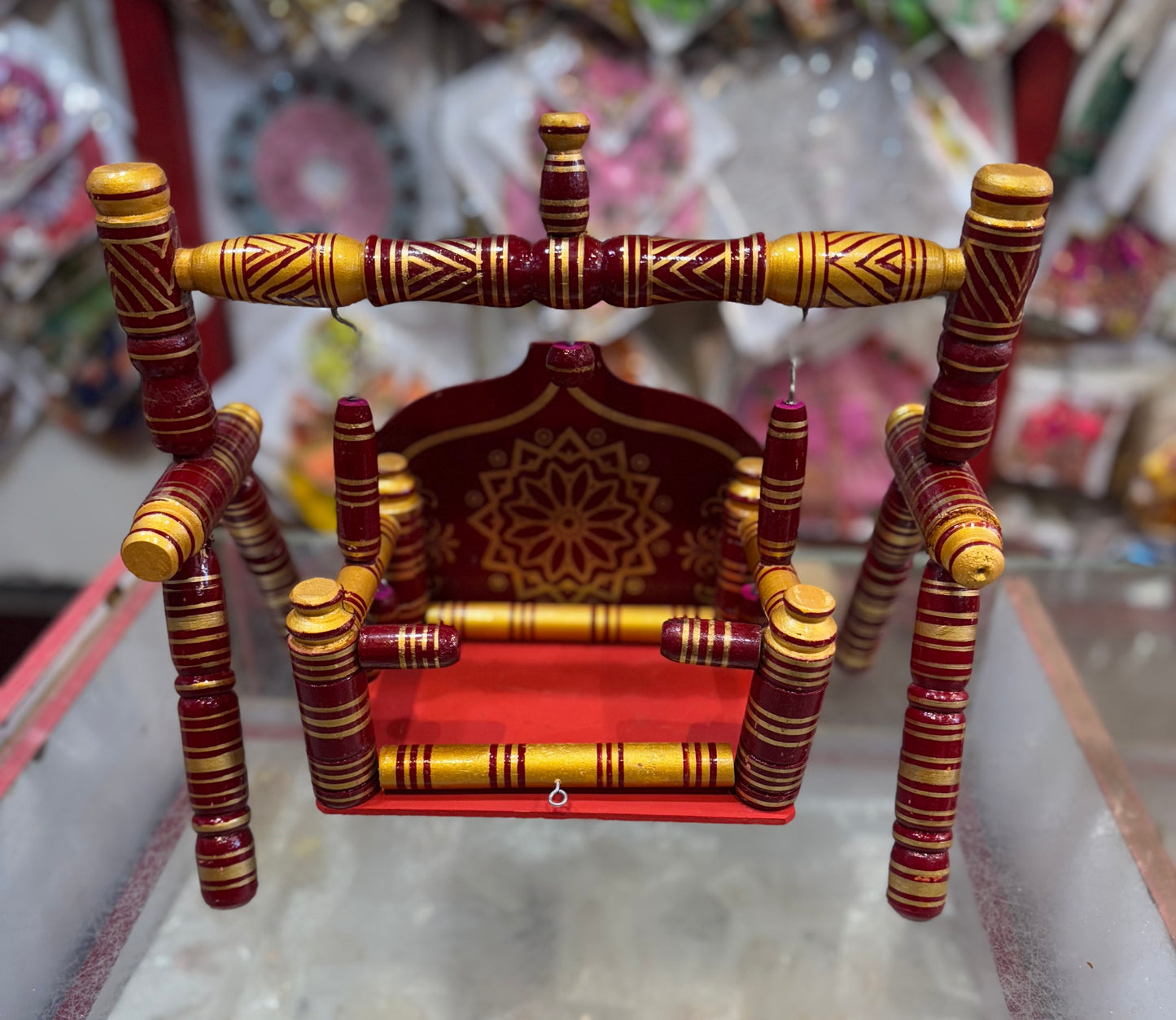 Wooden folding jhula for laddugopalji
