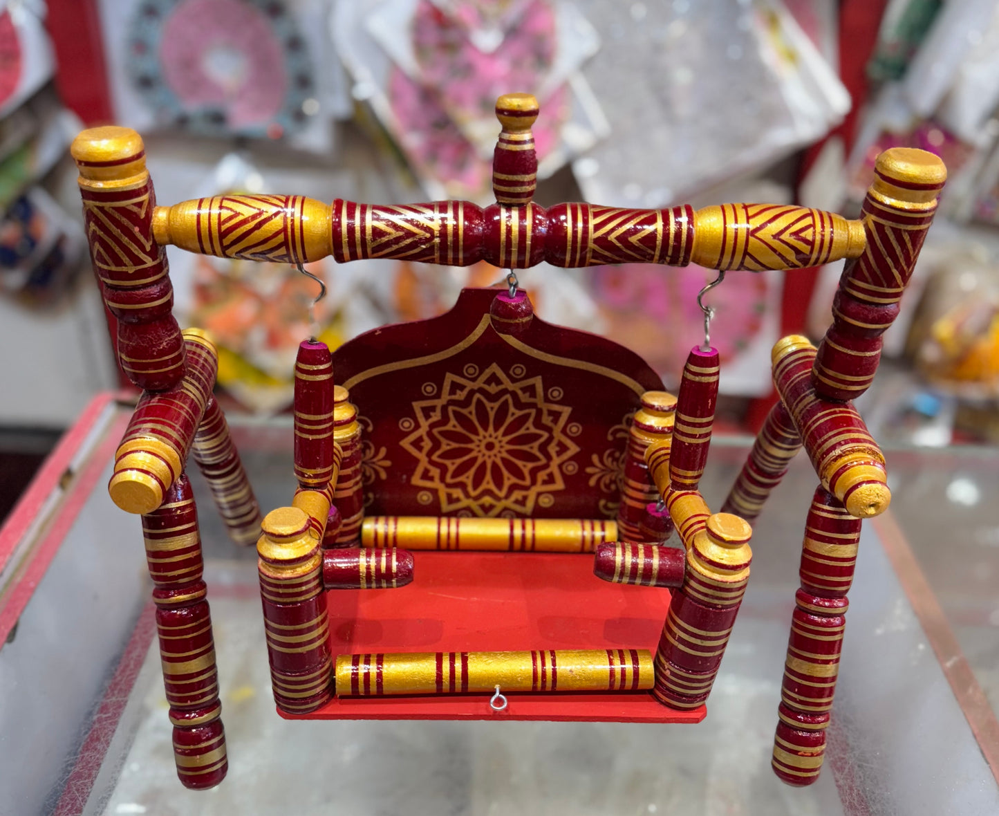 Wooden folding jhula for laddugopalji