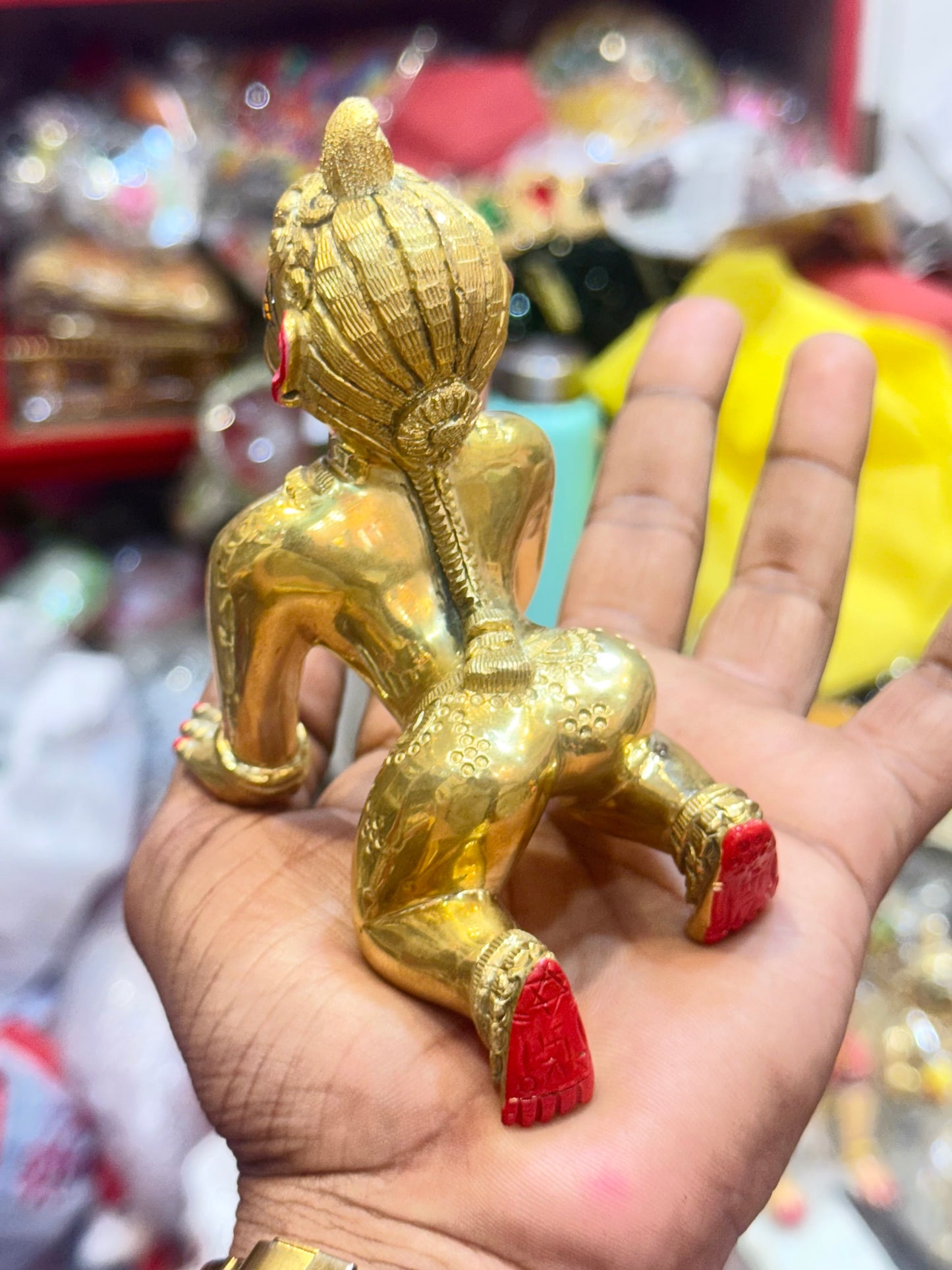 5no spacial vrindavani handmade Ashtdhatu ki smile bal Radharani ki murti in full finishing with full nagkashi