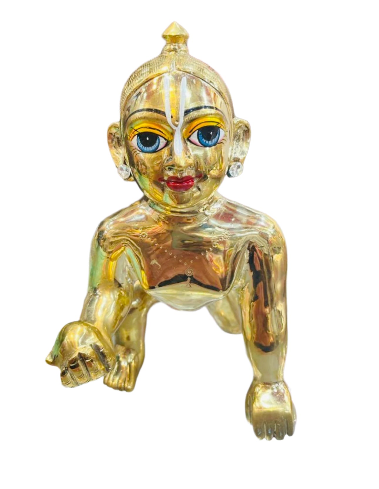 12no laddugopalji ki murti pure pital brass me