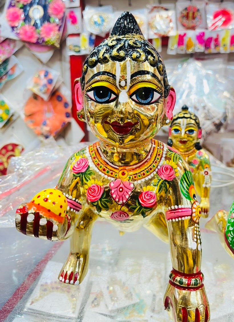 12no ke laddugopalji pure pital brass in full body makeup Shringar