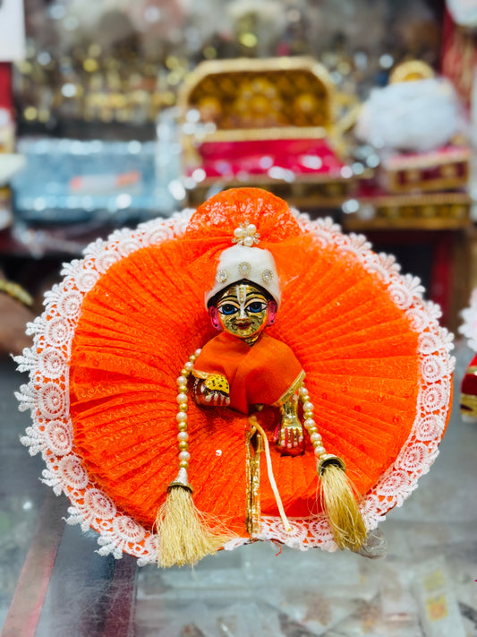 Orange fancy net dress