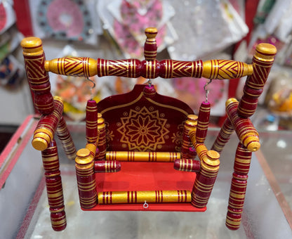 Wooden folding  jhula for laddugopalji