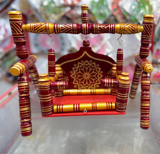 Wooden folding  jhula for laddugopalji