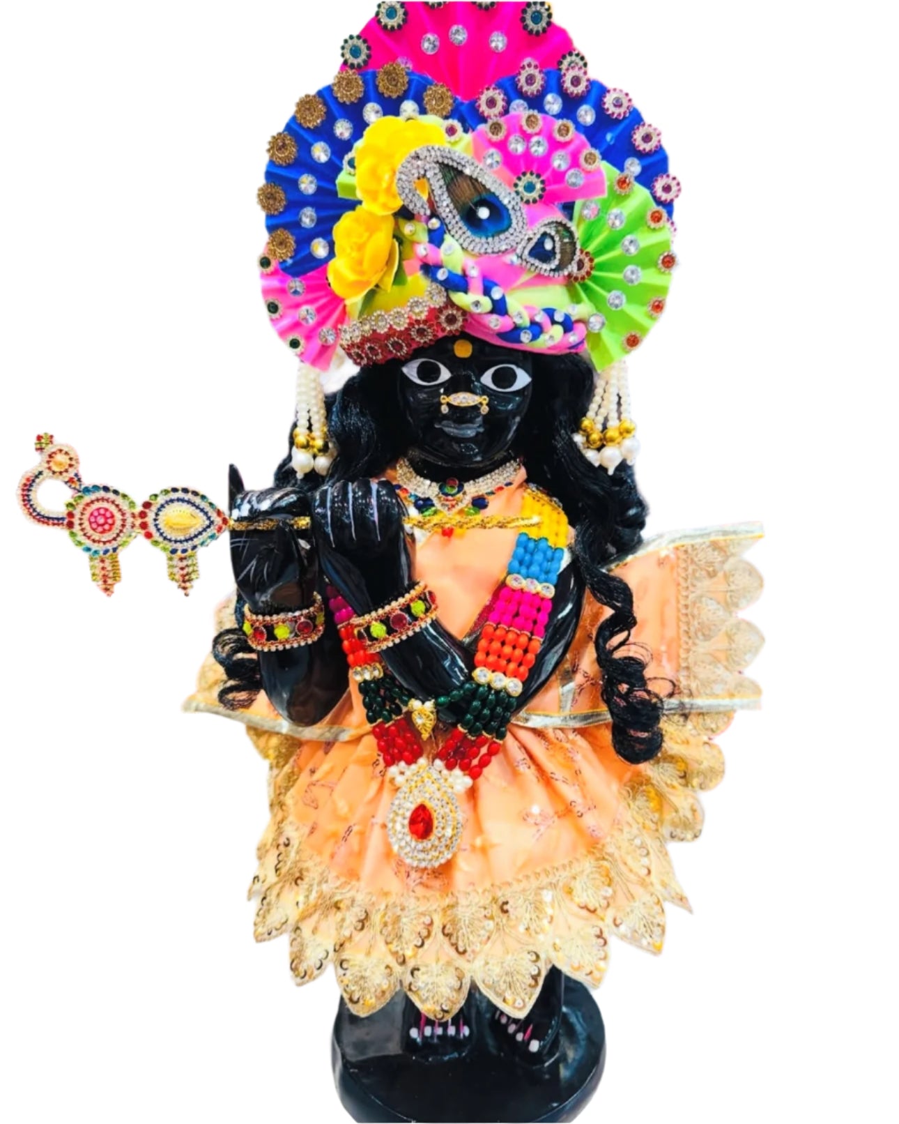 dust marble ki banke Bihariji ki murti with full shringar with full dress