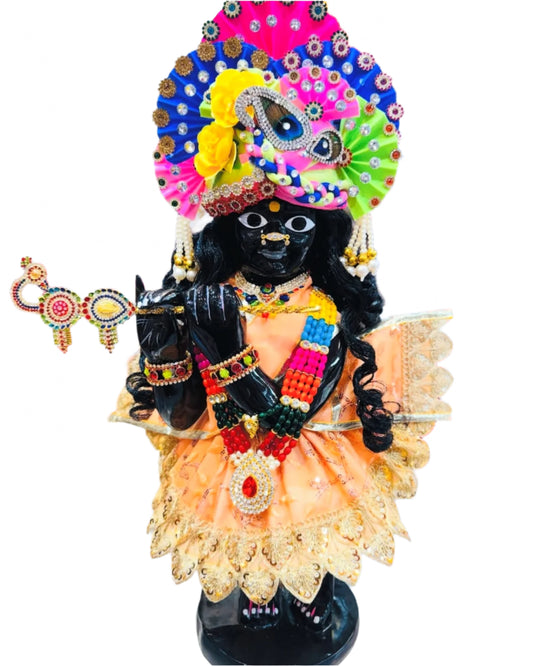 dust marble ki banke Bihariji ki murti with full shringar with full dress