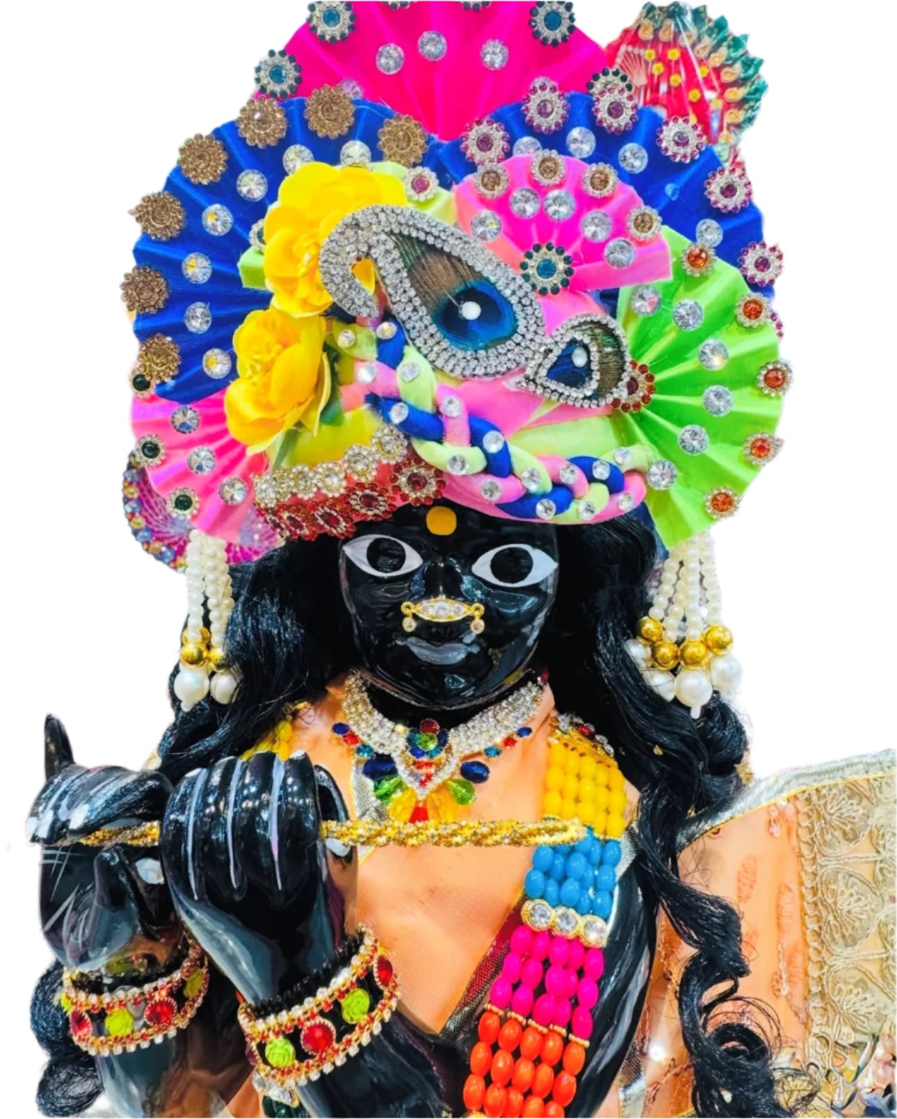 dust marble ki banke Bihariji ki murti with full shringar with full dress