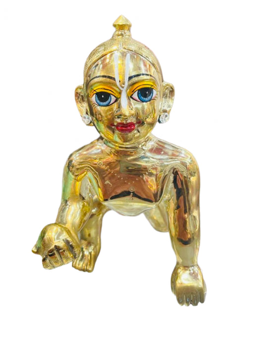 12no laddugopalji ki murti pure pital brass me